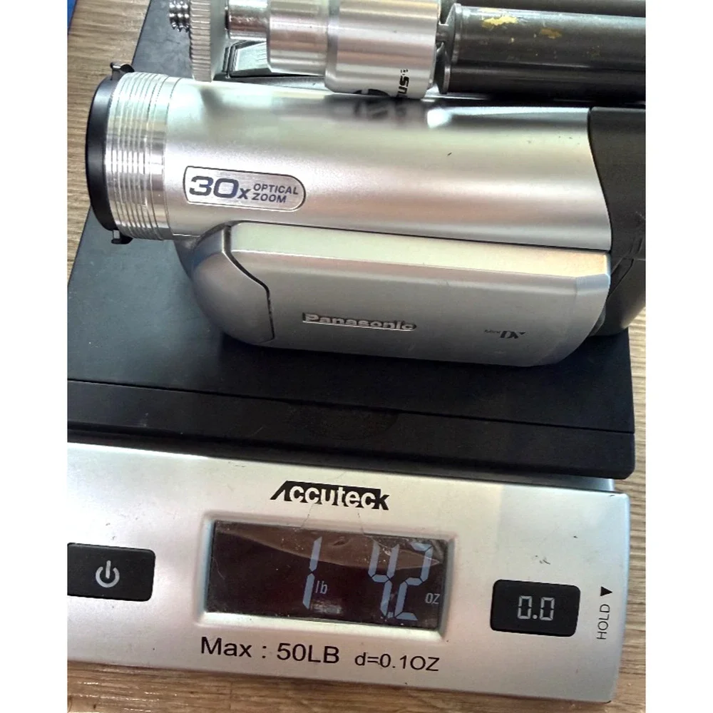 Panasonic PV-GS29 MiniDV Camcorder 30x Zoom w/ Targus Tripod Parts Read